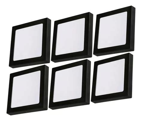 Lámpara de techo G light Kit 6 luminária de teto quadrada led 24w preto