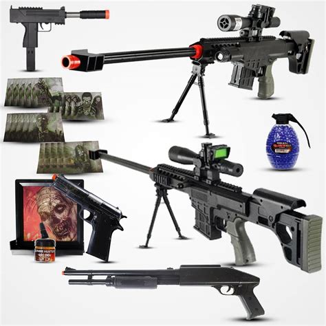 Buy Uk Arms Airsoft S Package Bundle 8pc Kit Targets And Bbs