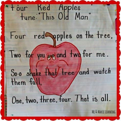 Apple Song Preschool Apple Activities Preschool Apple Theme