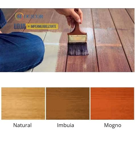 Verniz Stain Premium L Madeira Deck Mogno Imbuia Natural