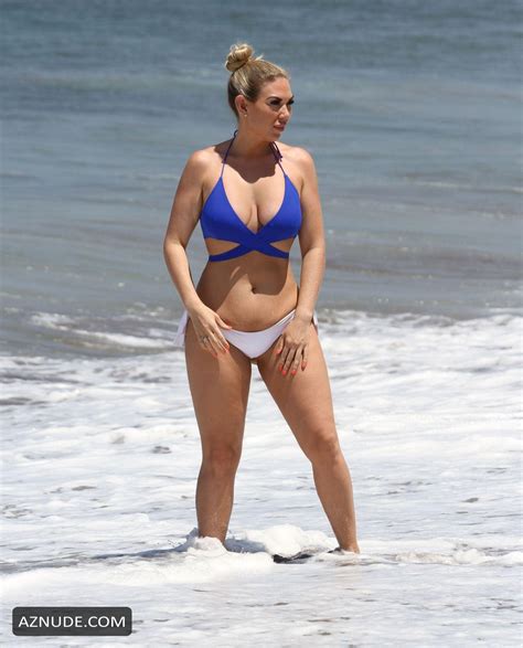 Frankie Essex Sexy In A Blue Bikini Top And White Bottoms On Holiday In