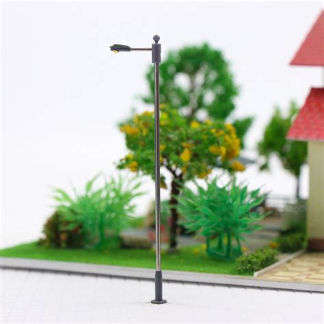 10pcs Model Railway White 1 87 Street Lights Lamp HO TT Scale LEDs