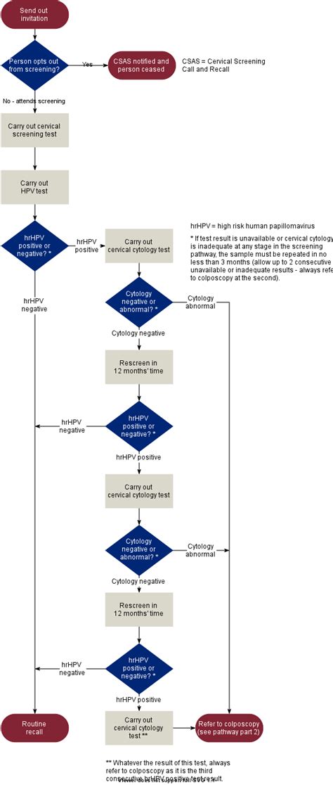 Cervical Screening Pathway Flowchart