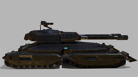 Double Barrel Sci Fi Heavy Tank Buy Royalty Free D Model By