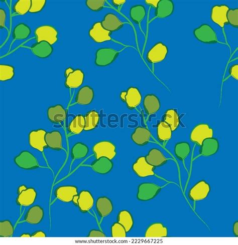 Seamless Fabric Green Leaf Line Pattern Stock Vector (Royalty Free ...