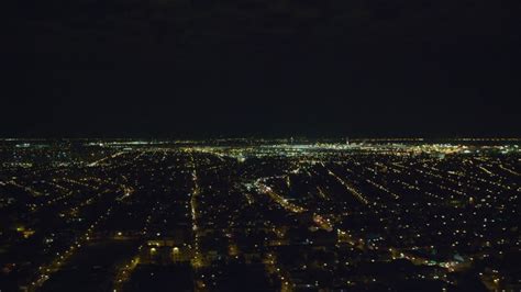 Jfk International Airport At Night In Nyc Aerial Stock Footage Ax123143