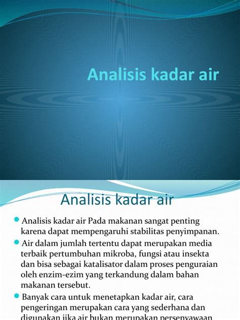 Analisis Kadar Air Pdf