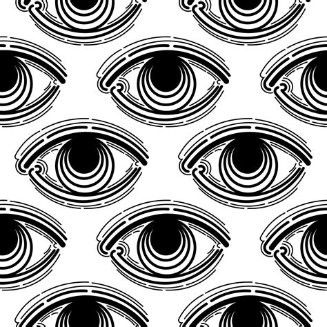 Evil Eye Vector Seamless Pattern Magic Witchcraft Occult Symbol