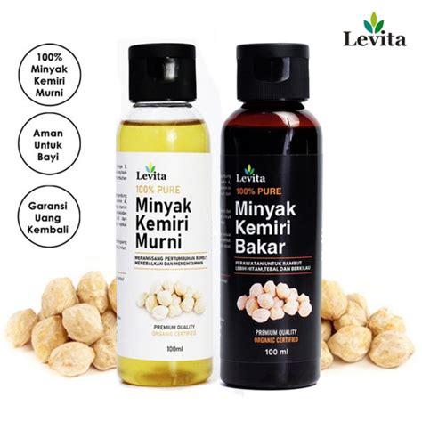 Jual LEVITA Minyak Kemiri Bakar ASLI Penumbuh Dan Penghitam Rambut