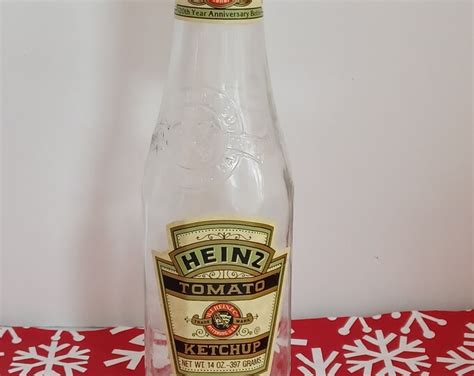 Vintage Heinz Ketchup Anniversary Bottle 1989 Collectible Glass H J