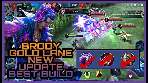 Brody Off Lane Best Build Brody Gold Lane Best Build New Update Mlbb