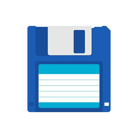 Magnetic Floppy Disc Flat Icon Vector Illustration Vector