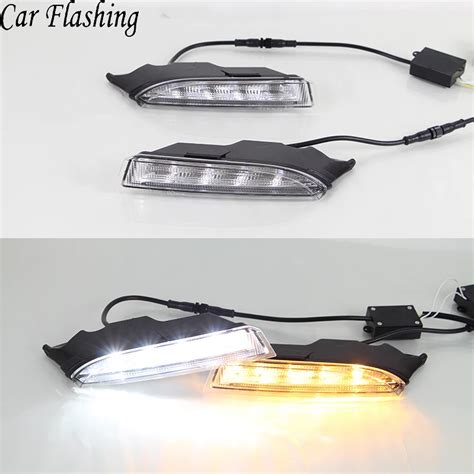 Car Flashing 1Pair LED Daytime Running Light For VW Volkswagen Scirocco