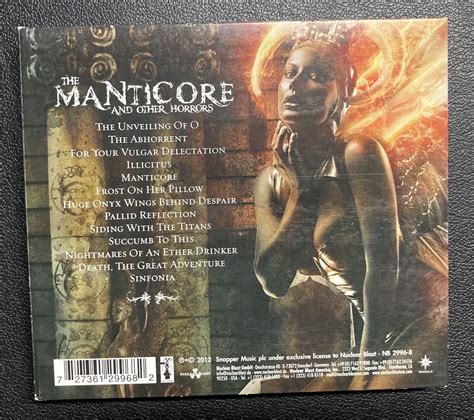 Cradle Of Filth The Manticore Other Horrors Cd Deluxe Heavy Metal