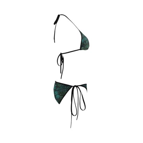 Turquoise D Rose Custom Bikini Swimsuit ID D