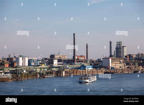 View Over The Rhine To The Chempark Former Known As The Bayerwerk