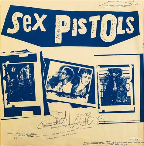 SEX PISTOLS Sid Vicious RARE Signed Album Sleeve