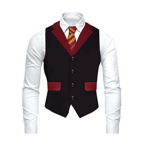 Movie Harry Potter Black School Uniform Vest Set Outfits Cosplay Costu