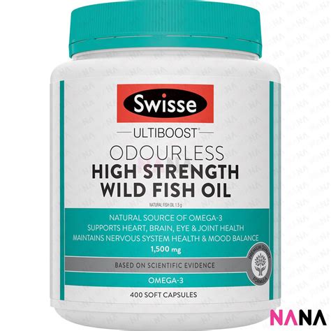 Swisse Ultiboost Odourless High Strength Wild Fish Oil 1500mg 400