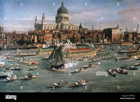 CANALETTO: THAMES, 18th C. /nDetail of the painting, 'The River Thames with St. Paul's Cathedral ...