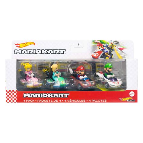 Hot Wheels Mario Kart 4 Pack Vehicles Online Toys Australia