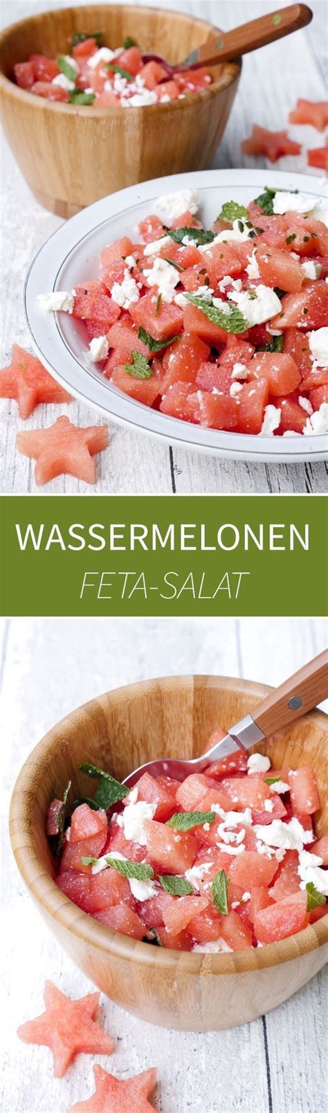 Wassermelonen Feta Salat Mit Minze Recipe Watermelon And Feta Salad Recipes For Dinner