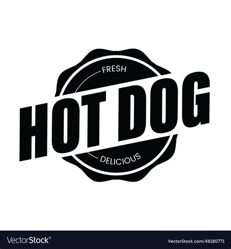 Hot dog vintage stamp black sign Royalty Free Vector Image