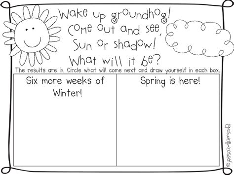 groundhog prediction.pdf | Groundhog day activities, Groundhog day, Kindergarten groundhog day