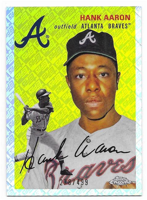 2023 Topps Chrome Platinum Topps Refractor Hank Aaron 278 499 432