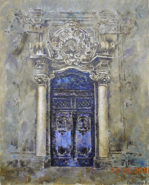 Oil Painting Old Castle Door Shop Online On Livemaster With