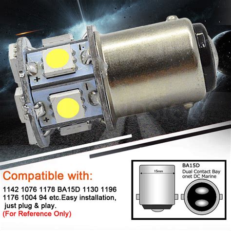 4x 6v 5050 12 Smd Led Bulb Ba15d 1076 Motorcycle Scooter Signal Light Lamp White Ebay