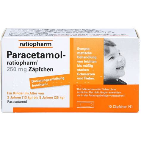 Paracetamol Ratiopharm Mg Z Pfchen St G Nstig Bei Fliegende