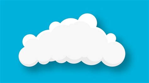 Premium Vector | Cloud on a blue background