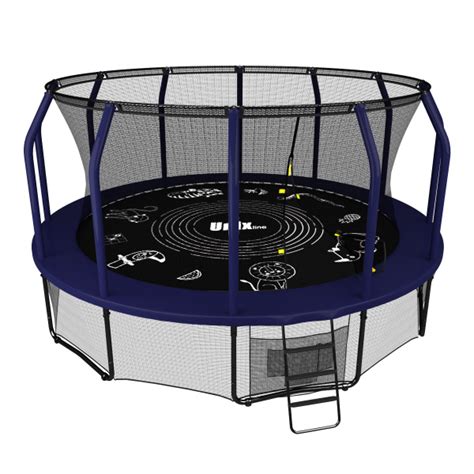 Батут каркасный UNIX Line SUPREME GAME 12 ft (blue) - купить по ...