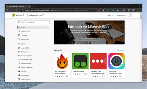 Finding Extensions In Microsoft Edge Add Ons Store Is Now A Lot Easier