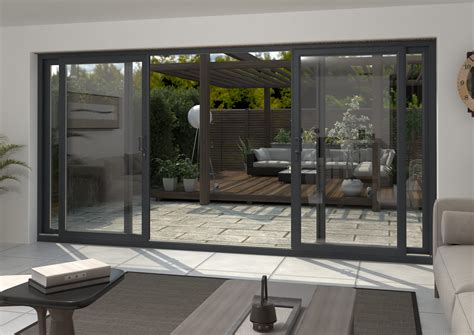 Part Q 4200mm Upvc Anthracite Grey Sliding Doors Fixed Sliding