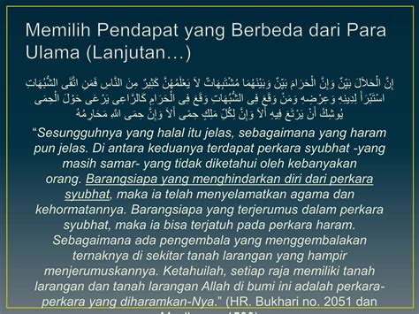 Fiqih Ikhtilaf Perbedaan Dalam Agama Islam Pptx