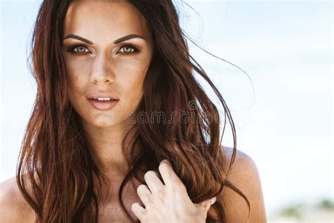 beautiful sexy woman face stock   royalty