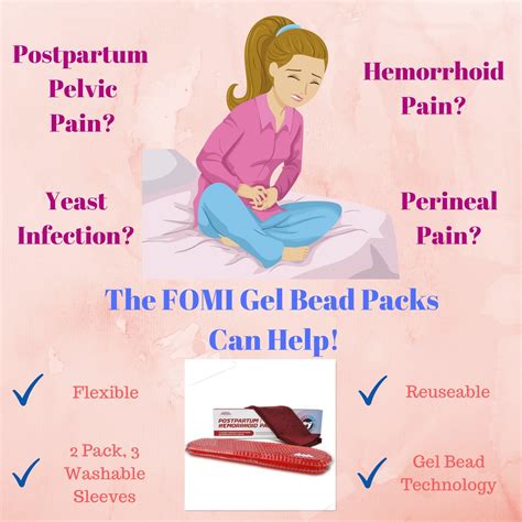 Hemorrhoid And Perineal Gel Bead Ice Compress By Fomi Care 2 Pack 3