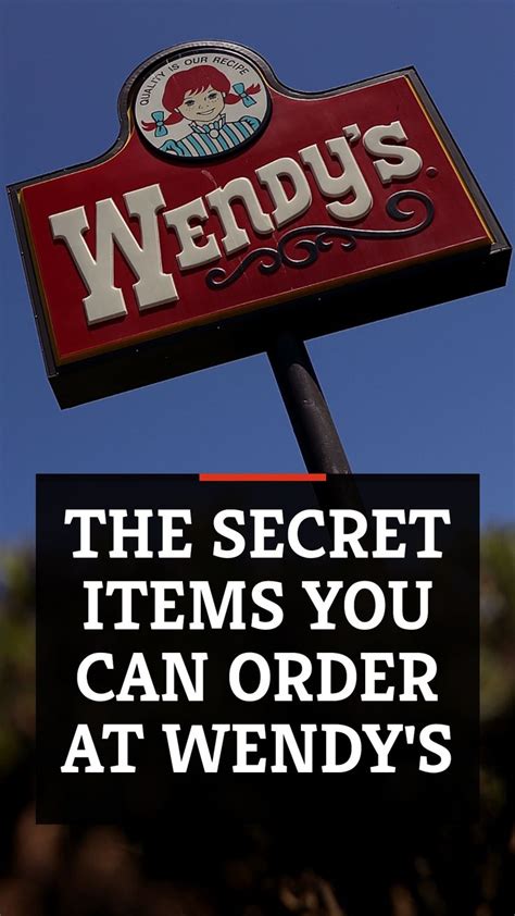 The Secret Items You Can Order At Wendy S Mashed Secret Secret Menu Items Secret Menu