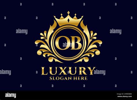 OB Letter Royal Luxury Logo Template In Vector Art For Luxurious