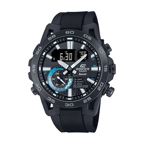 Đồng hồ casio edifice nam ecb 40pb 1adf dây cao su 48 mm