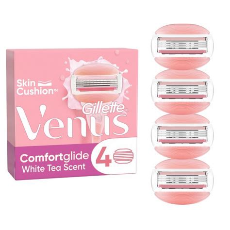 Gillette Venus Comfortglide White Tea Scent With Gel Bars Women S Razor Blade Refills 4 Count