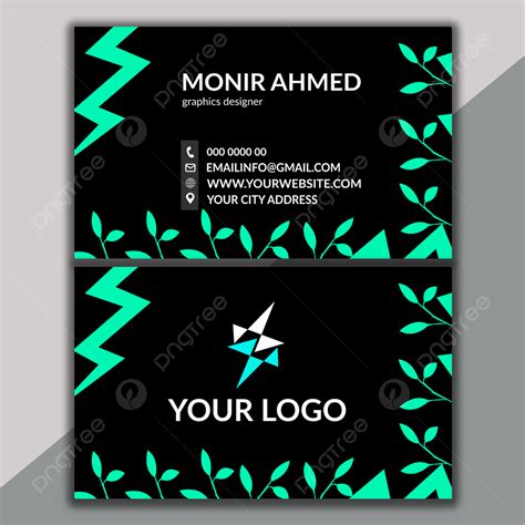 Black Business Card Design Template Download on Pngtree