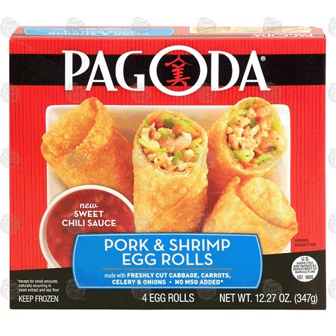 Pagoda Pork And Shrimp Egg Rolls Made Wfreshly Cut Cabbage Ca1227 Oz