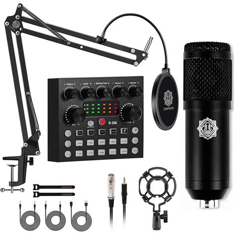 DIGIMORE Condenser Mic For Singing With V8 Sound Card Condenser