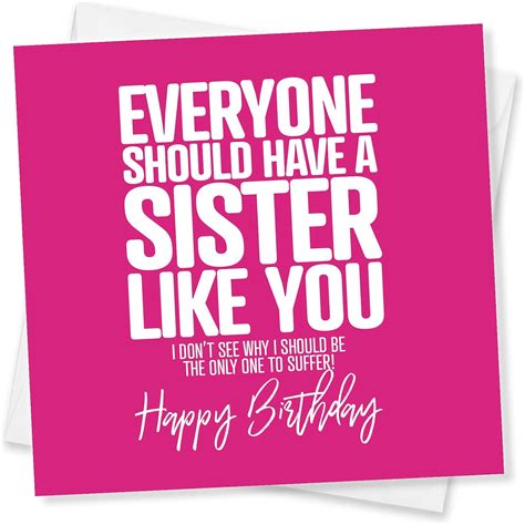 Amazon Punkcards Funny Birthday Cards For Sister Everyone