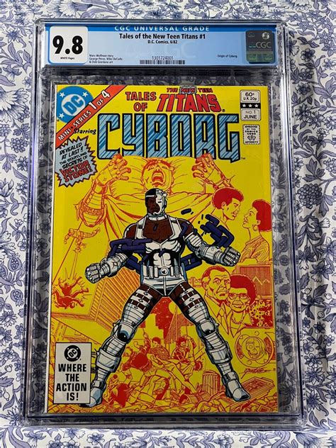 Tales Of The New Teen Titans 1 Cgc 9 8 Wp Cyborg George Perez Rare Htf Hot Dc Ebay