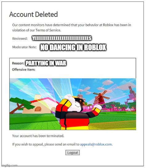 Banned From Roblox Imgflip