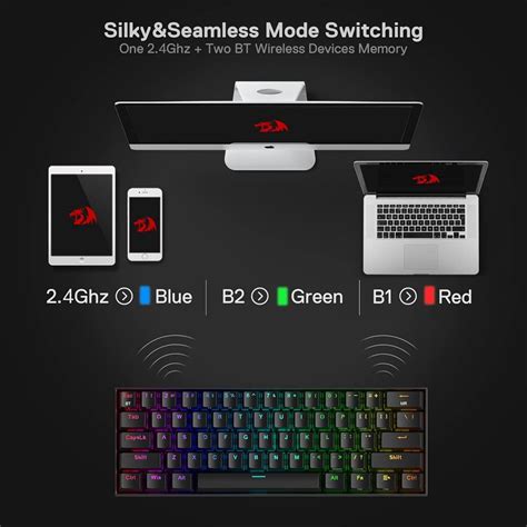 Redragon Draconic Pro K Compact Rgb Wireless Mechanical Gaming